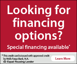 Special financing available. This credit card is issued with approved credit by Wells Fargo Bank, N.A. Equal Housing Lender. Learn more.